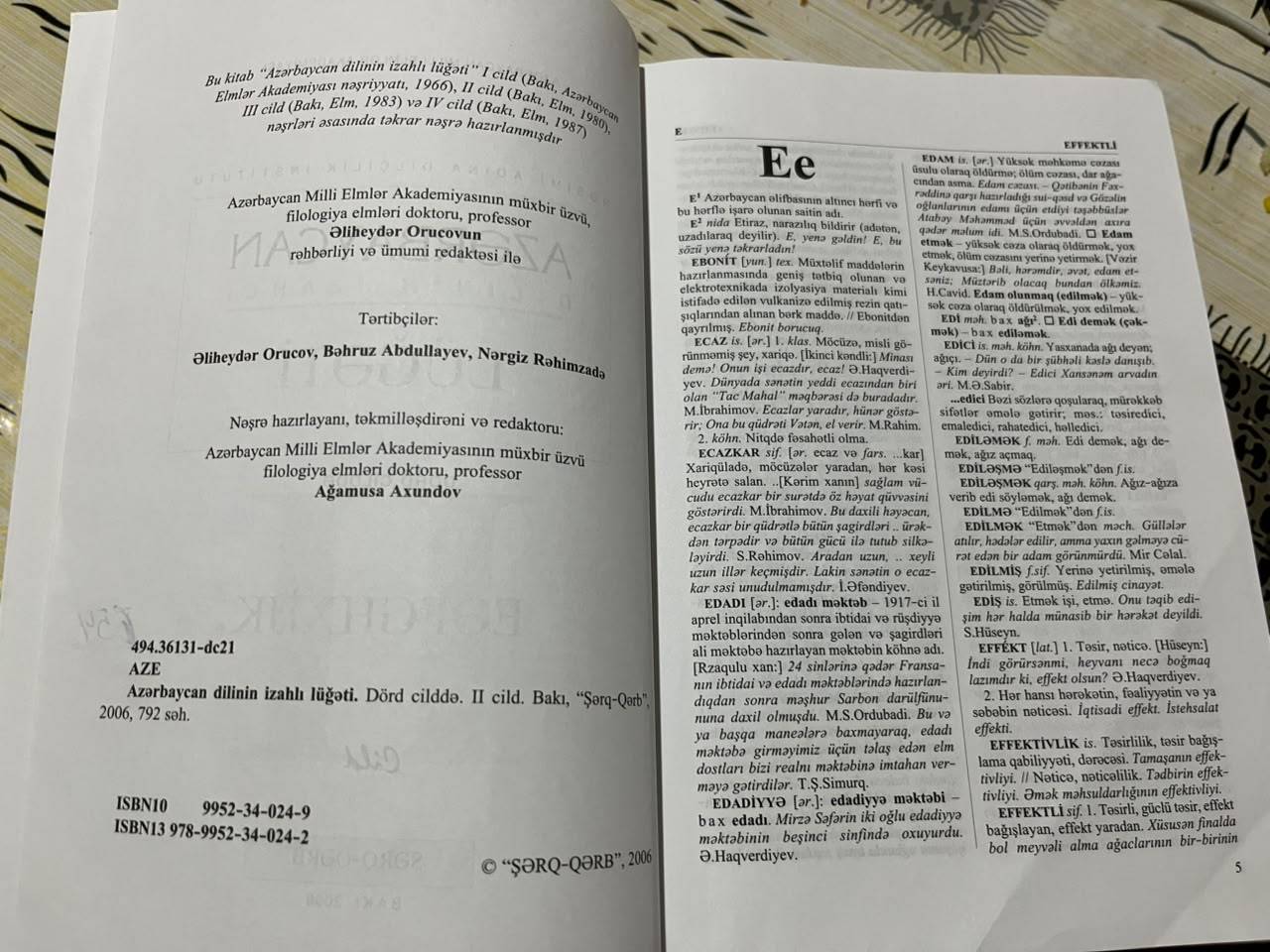 Azərbaycan Dilinin izahlı lüğəti,8 AZN